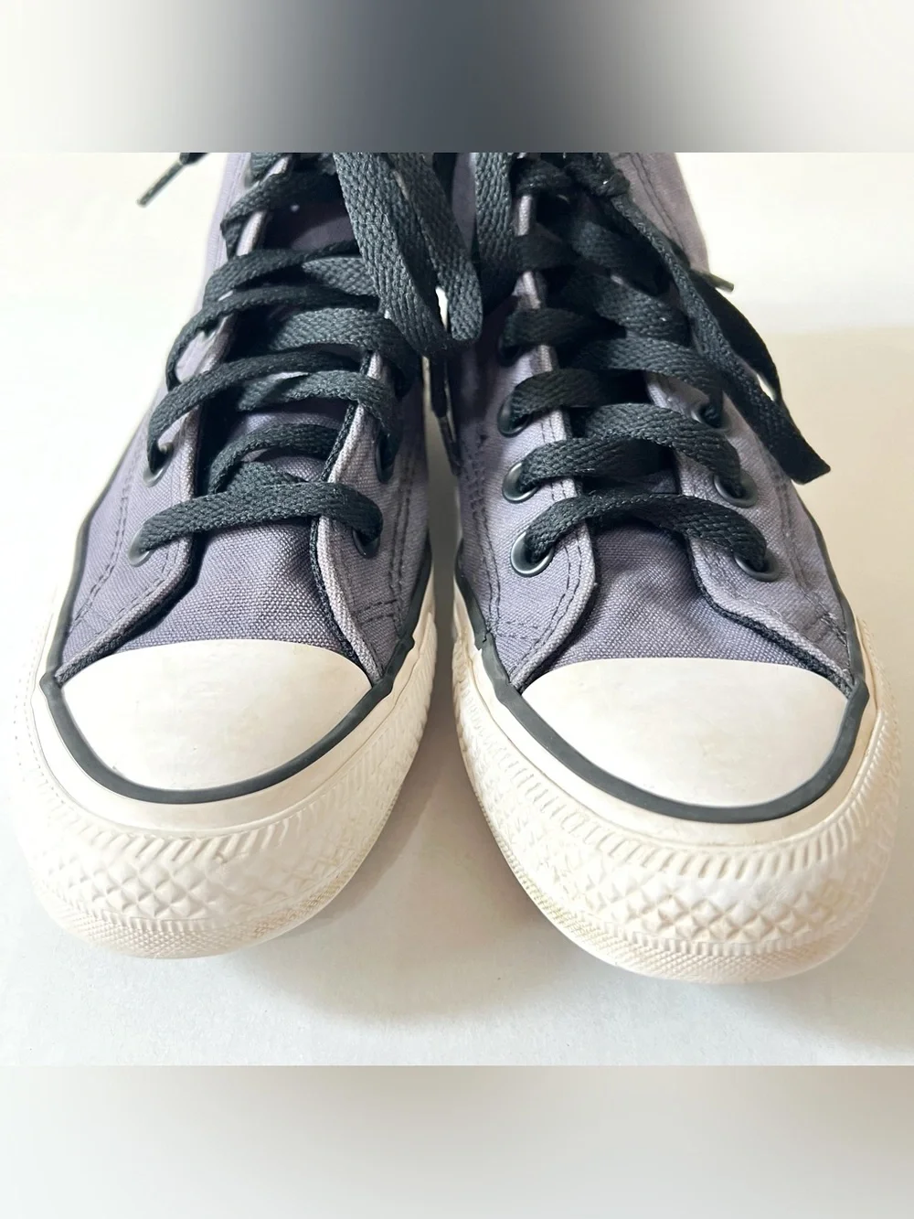 Converse Kids High-Top Sneakers in Gray with Black Laces